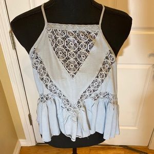 L.A. Hearts Light Blue Cropped Tank Top